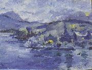 Lovis Corinth Lake Lucerne in the afternoon oil painting